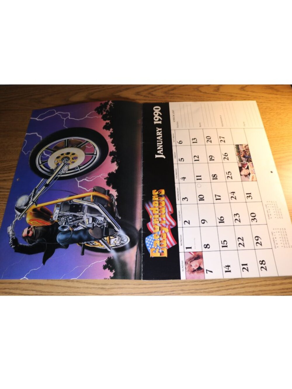 Easyriders David Mann Calendar Lot of 3 - 1988 1989 1990 Motorcycle Art Biker - Picture 9 of 13